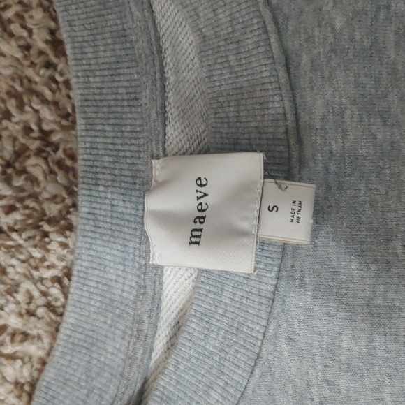 Anthropologie Maeve V-Striped Floral Sweatshirt Size Small - Picture 3 of 8